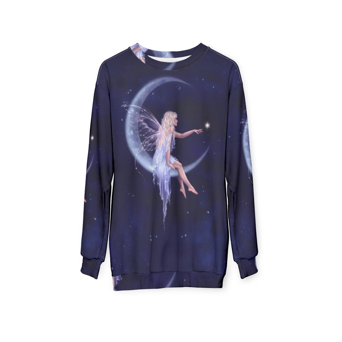 Celestial Moon Fairy Fantasy Sweatshirt - hanging