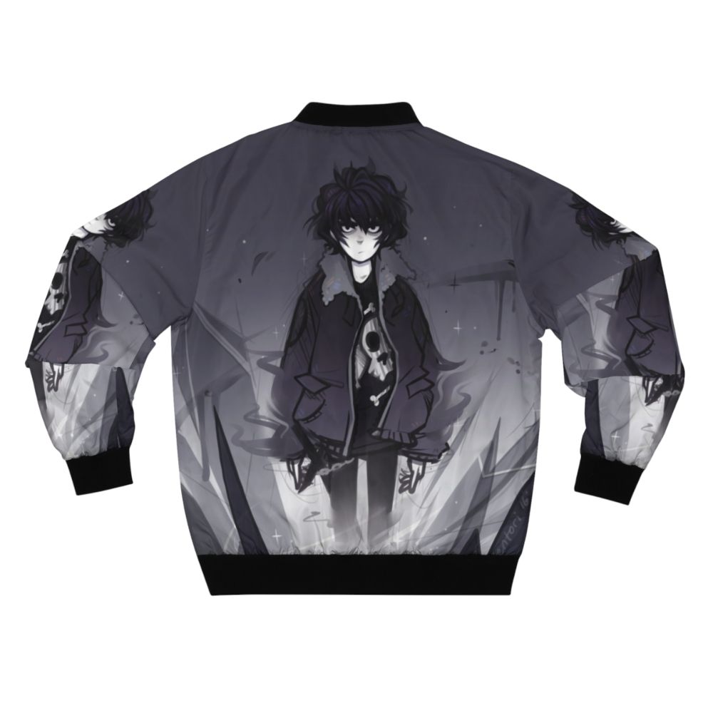 Nico di Angelo inspired bomber jacket with a dark and edgy design - Back