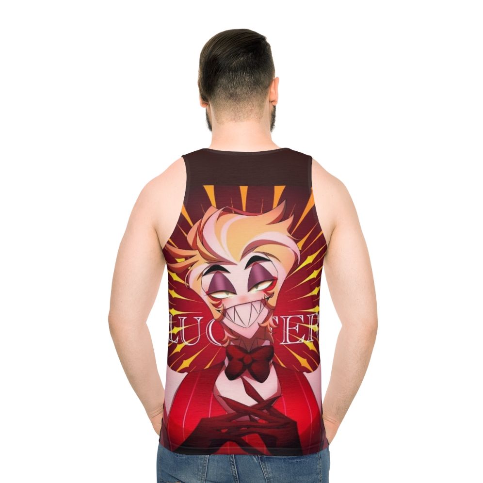 Hazbin Hotel Lucifer Morningstar Unisex Tank Top - men back