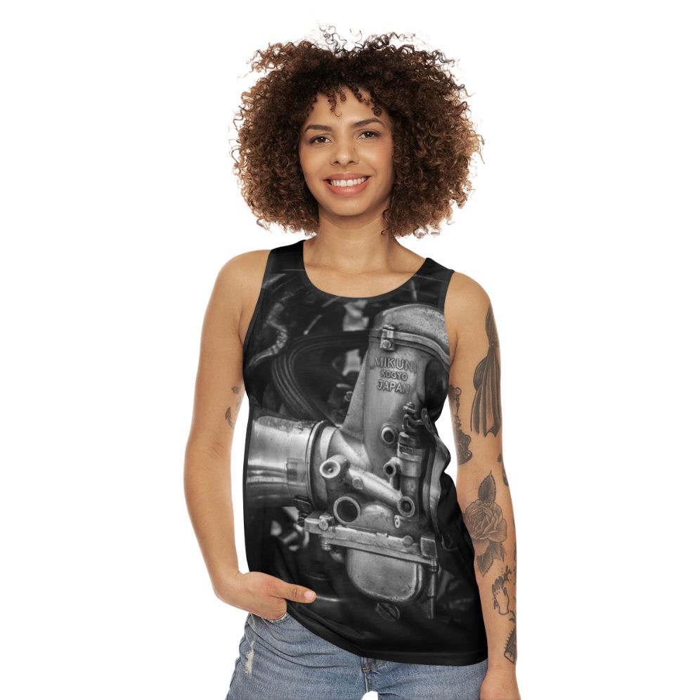 Carbs Are Good Unisex Motorcycle Tank Top - women