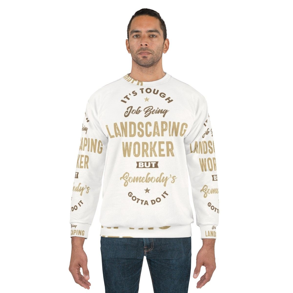 Landscaping worker graphic sweatshirt - men