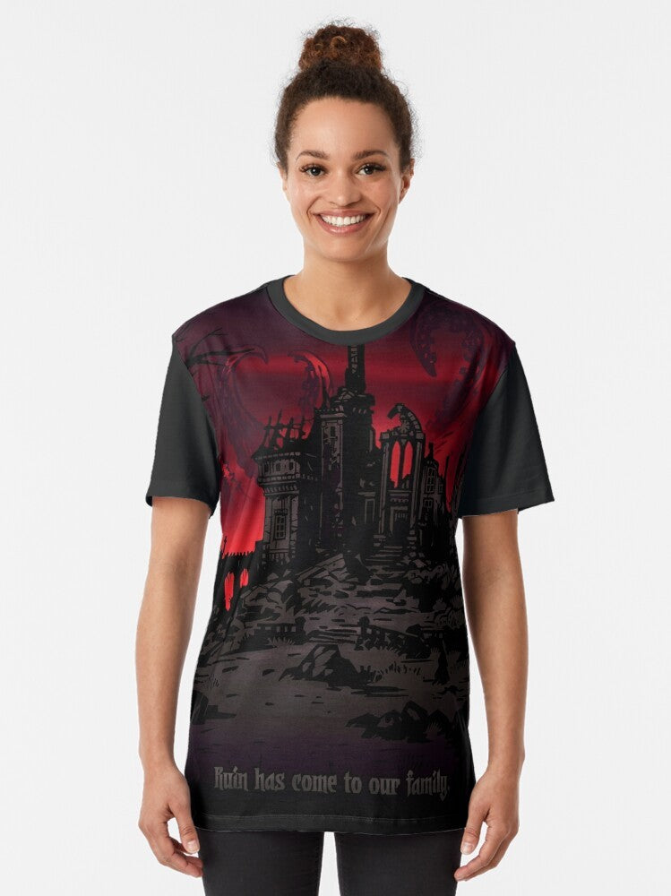 Darkest Dungeon inspired gothic and lovecraft graphic t-shirt - Women