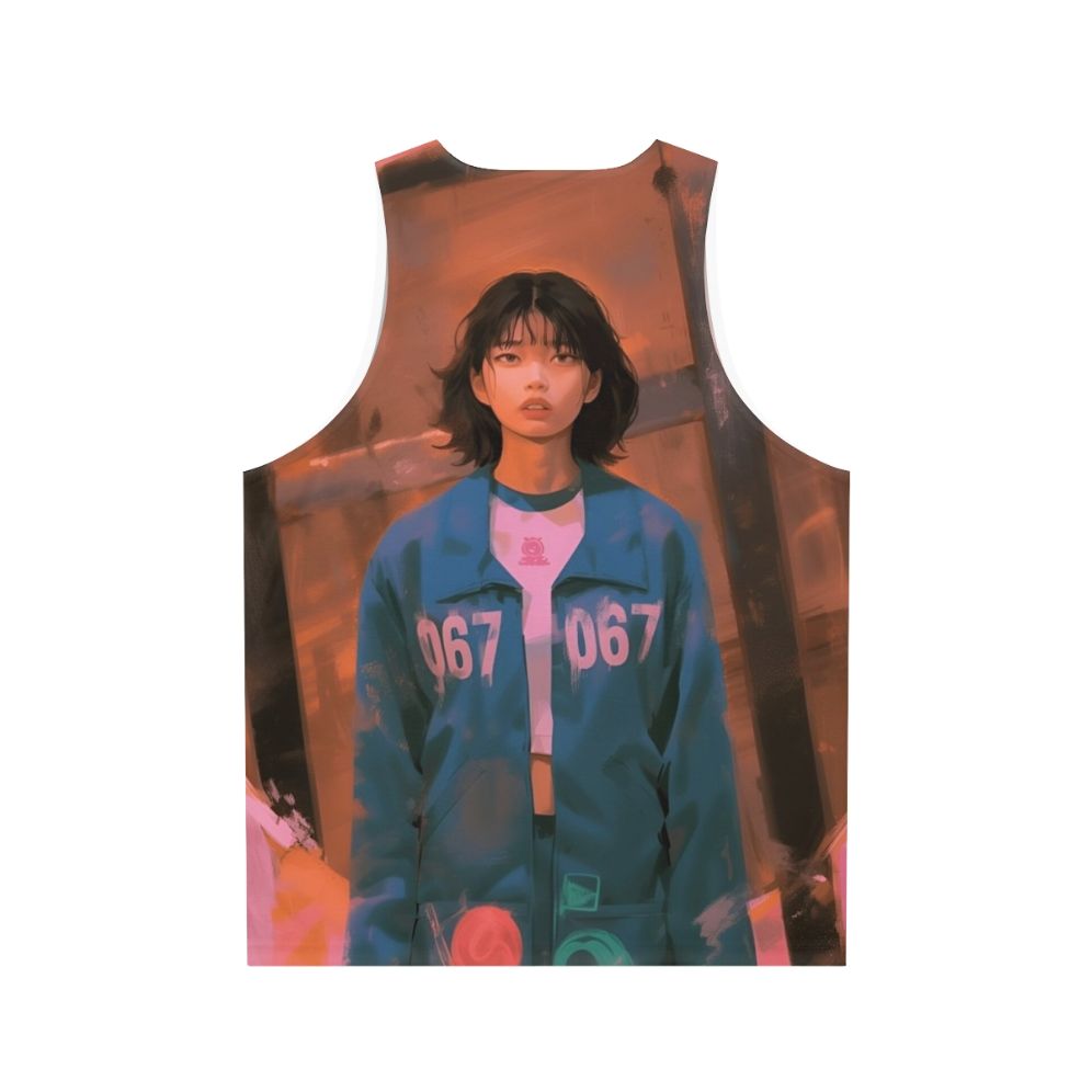 Squid Game Player 067 Kang Sae Byeok Unisex Tank Top - Back