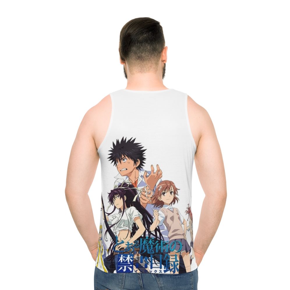 Anime Magic Index Unisex Tank Top - men back