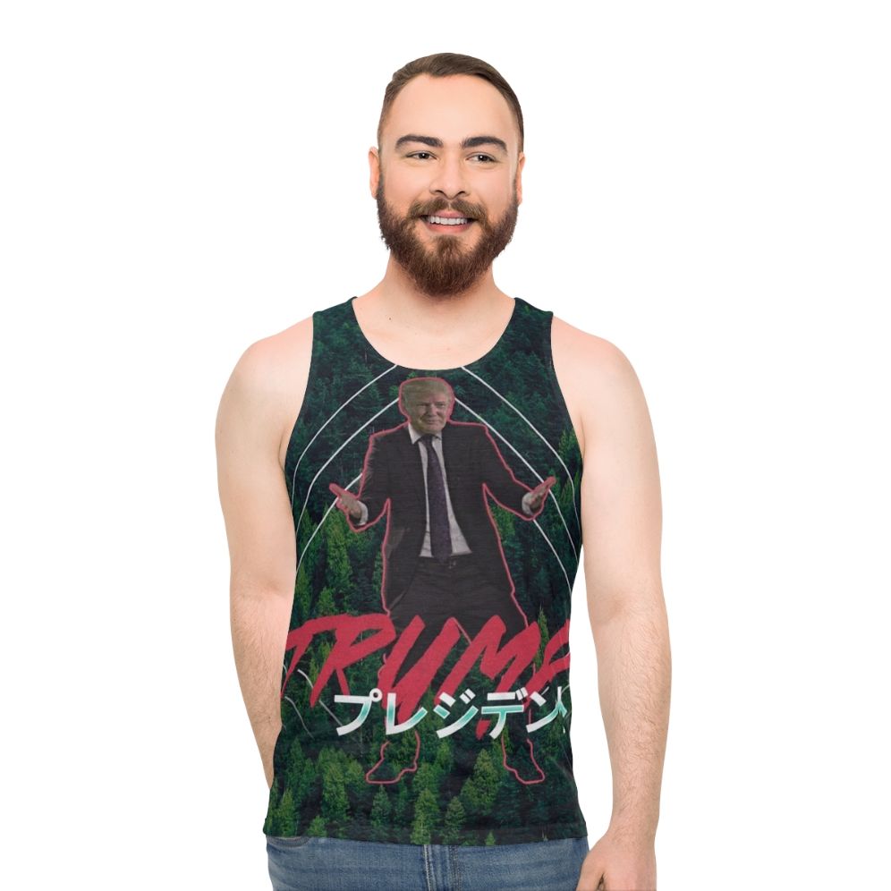 Vaporwave Trump Unisex Tank Top - men