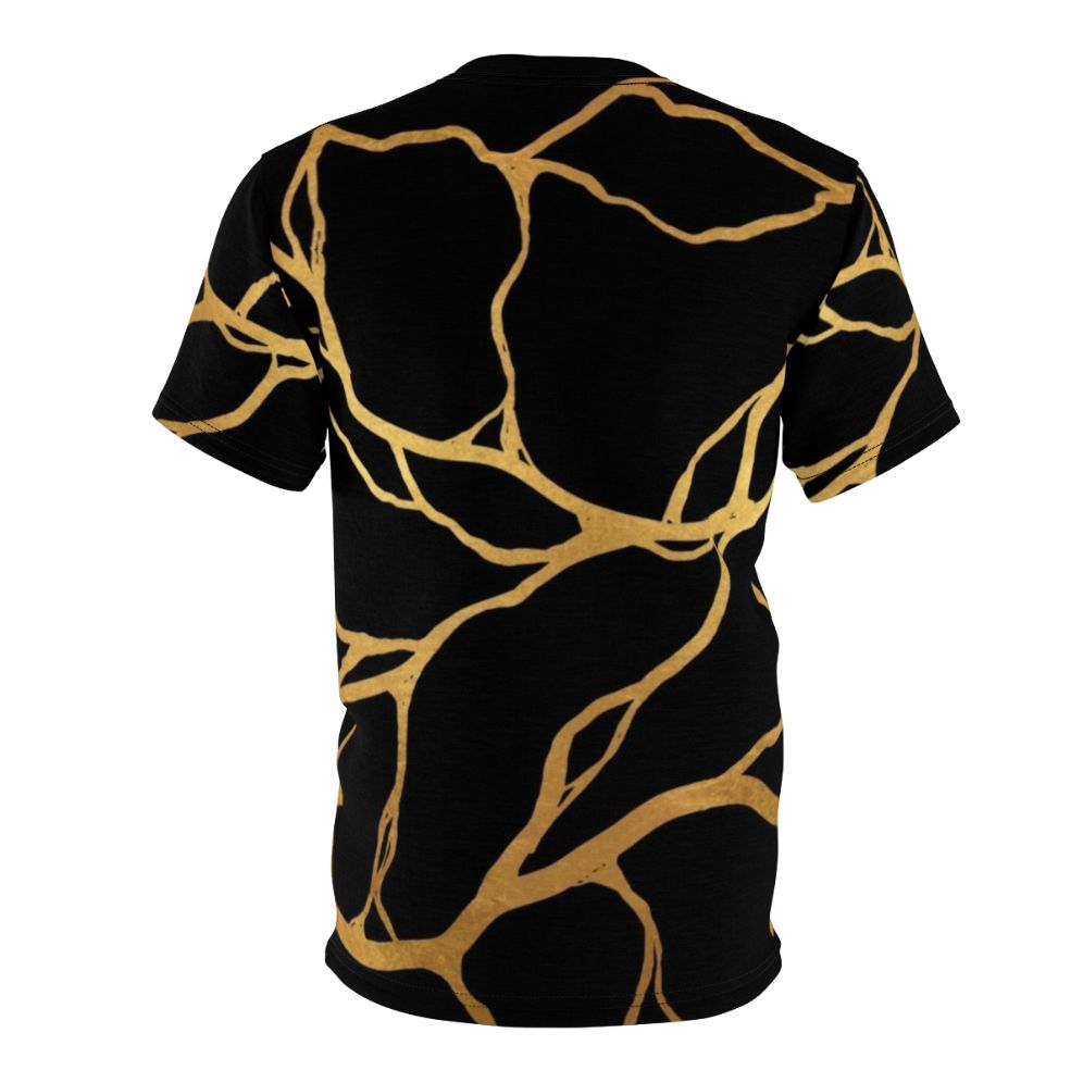 Kintsugi-inspired graphic design on a high-quality t-shirt for art and home decor enthusiasts - Back