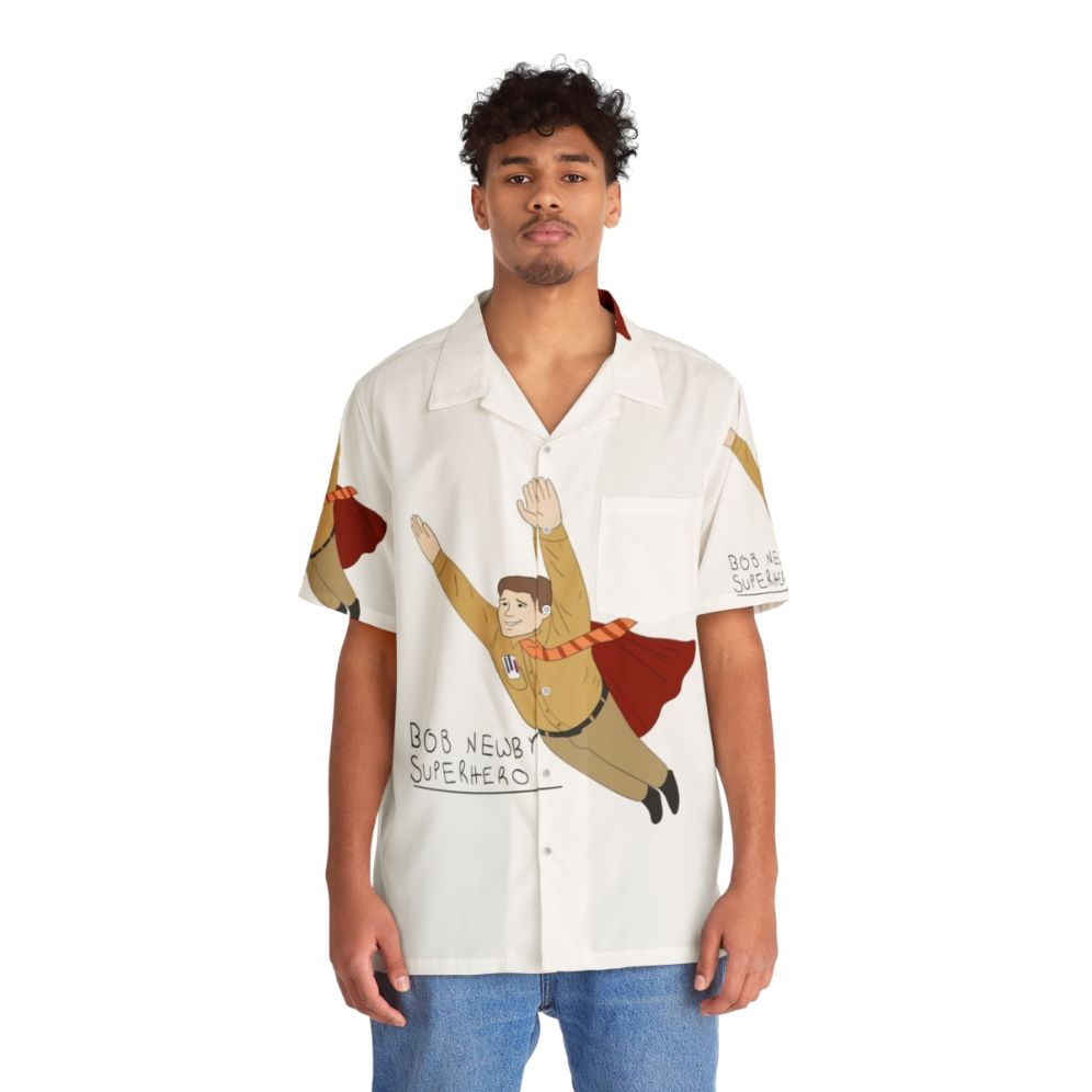 Bob Newby Stranger Things Scoops Ahoy Hawaiian Shirt - People Front