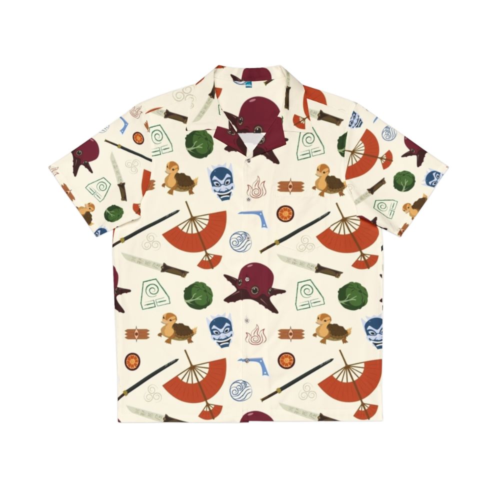 Avatar the Last Airbender themed colorful Hawaiian shirt