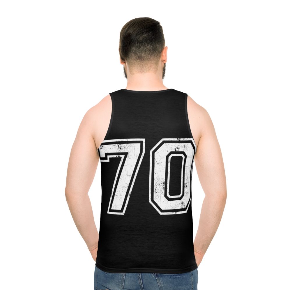 Sports Unisex Number 70 Jersey Tank Top - men back