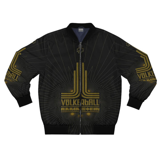 Rammstein inspired bomber jacket featuring album artwork from the band's discography