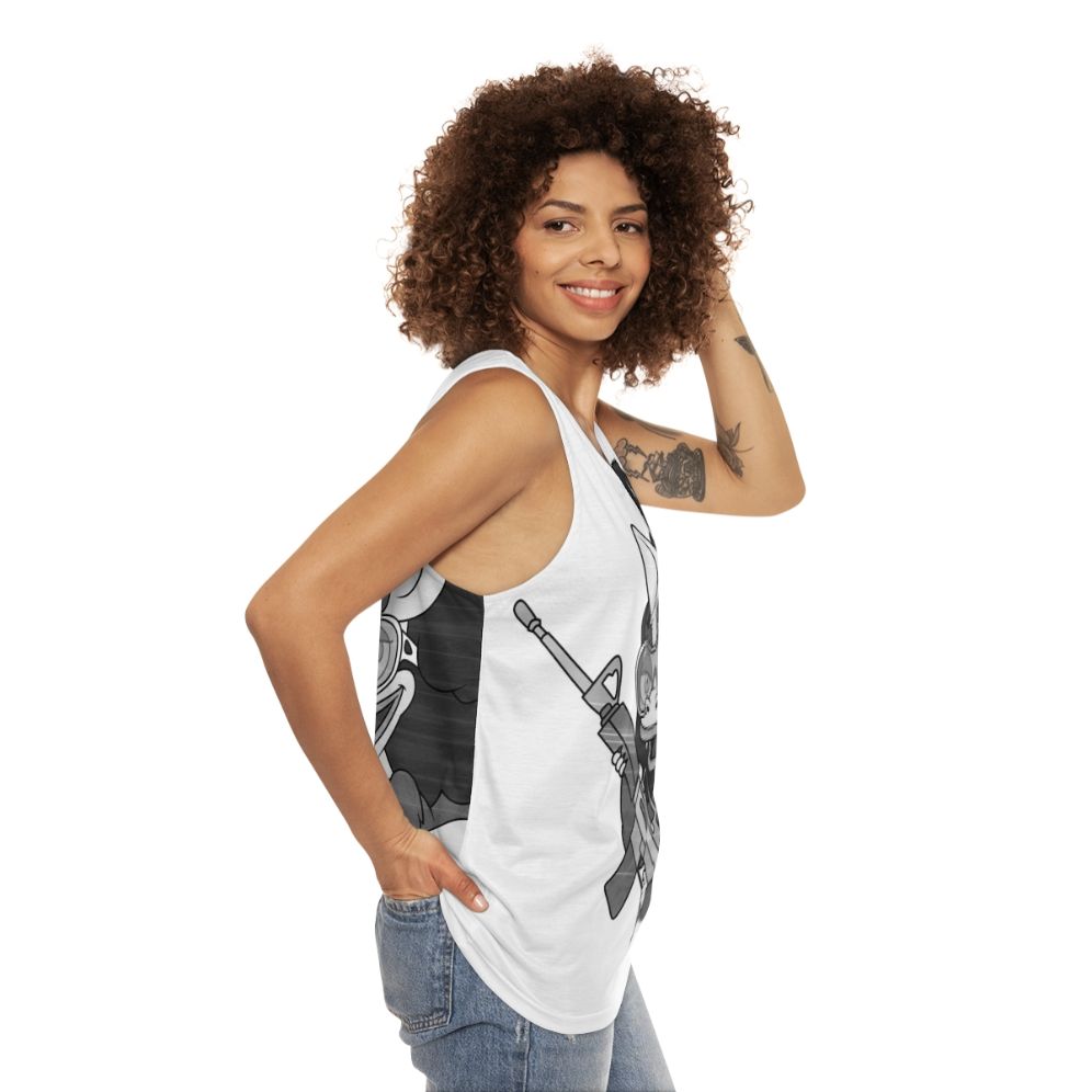 Big Mouth Connie Unisex Tank Top - women side