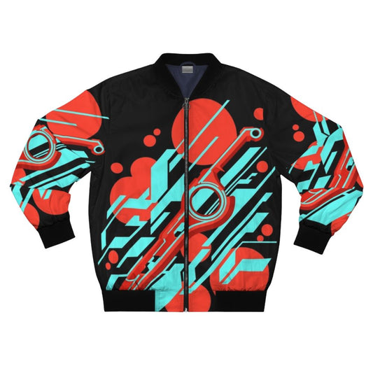 Monado Abstract Bomber Jacket - Fashionable Outerwear