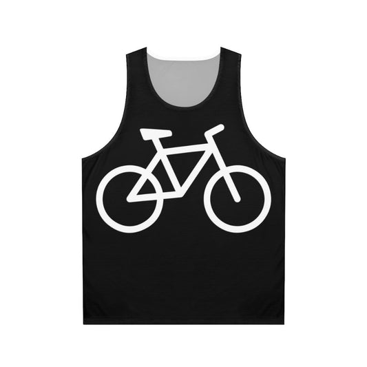 White bicycle unisex tank top