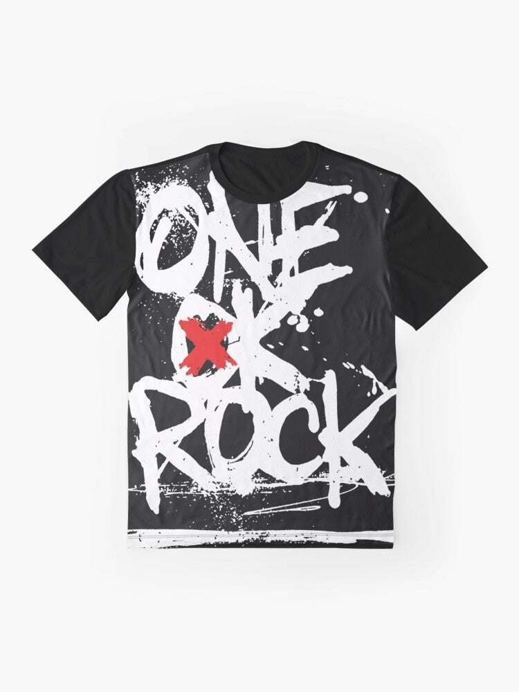 One Rock Grunge White Box Graphic T-Shirt - Flat lay