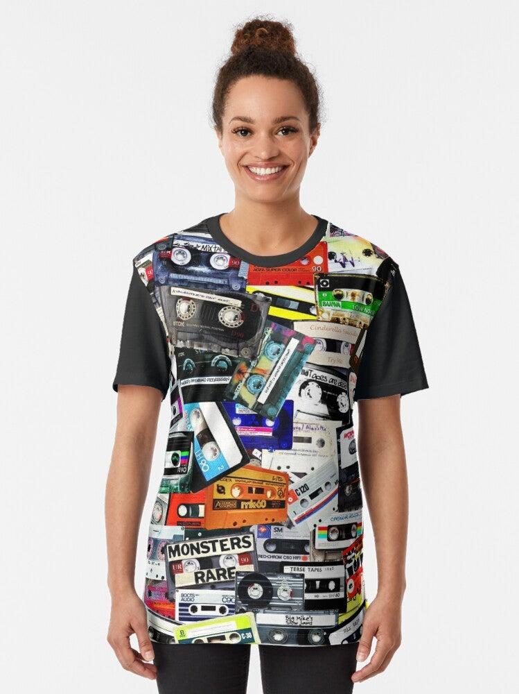 Vintage cassette tape graphic on a t-shirt - Women