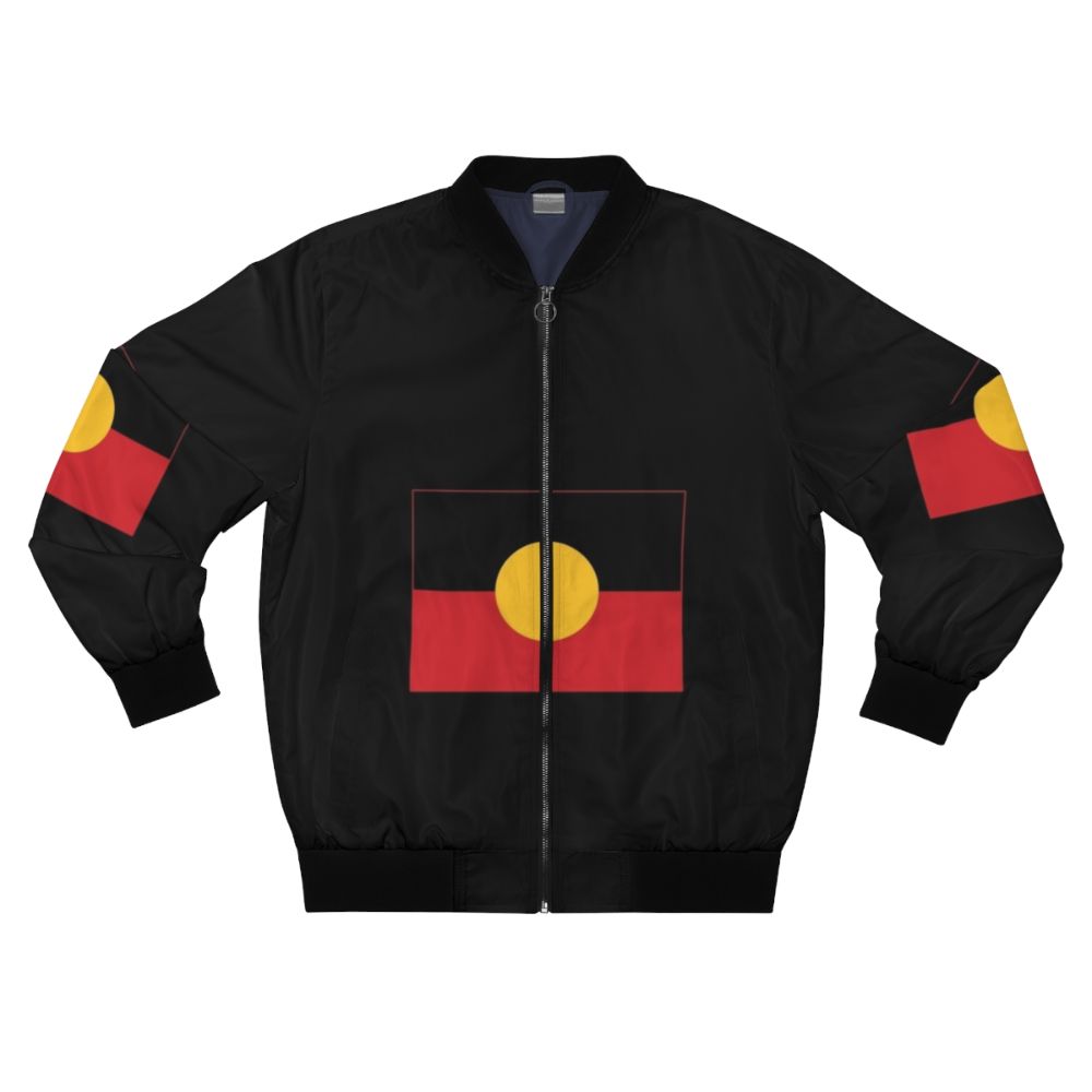 Aboriginal flag design bomber jacket for indigenous Australians