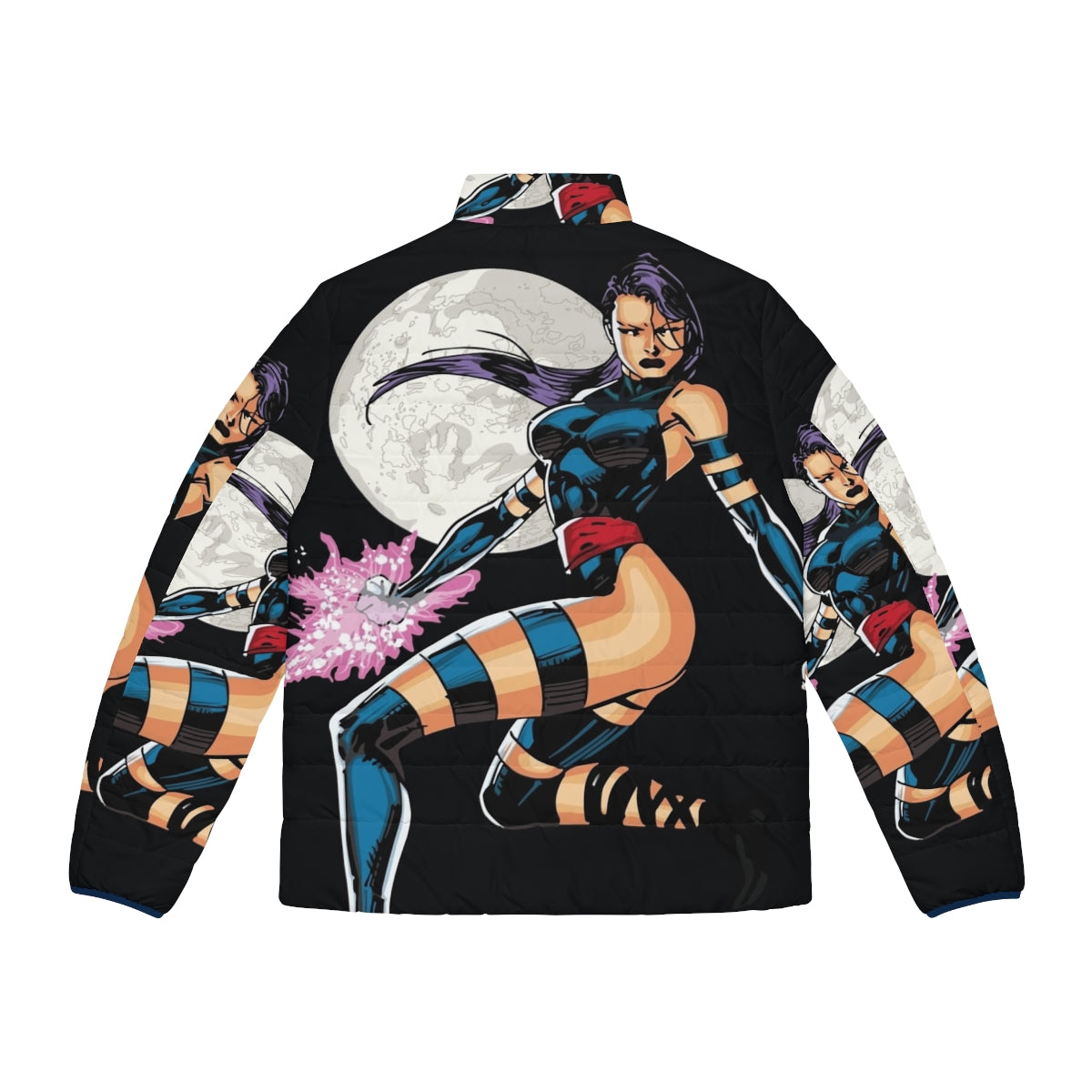 Betsy Braddock Puffer Jacket featuring Psylocke, the Marvel Comics character - Back