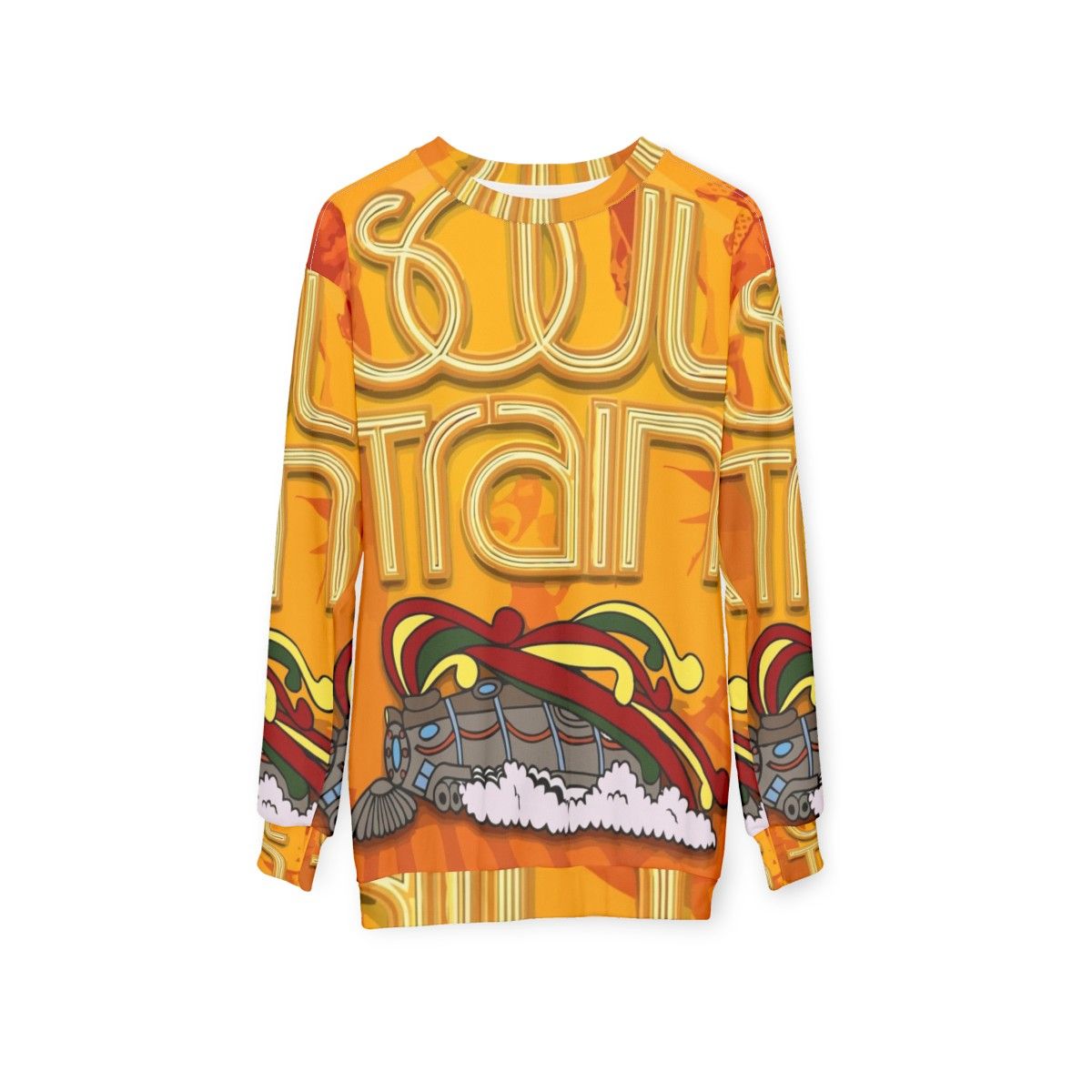 Retro Soul Train Sweatshirt featuring vintage 70s/80s music and dance culture - hanging