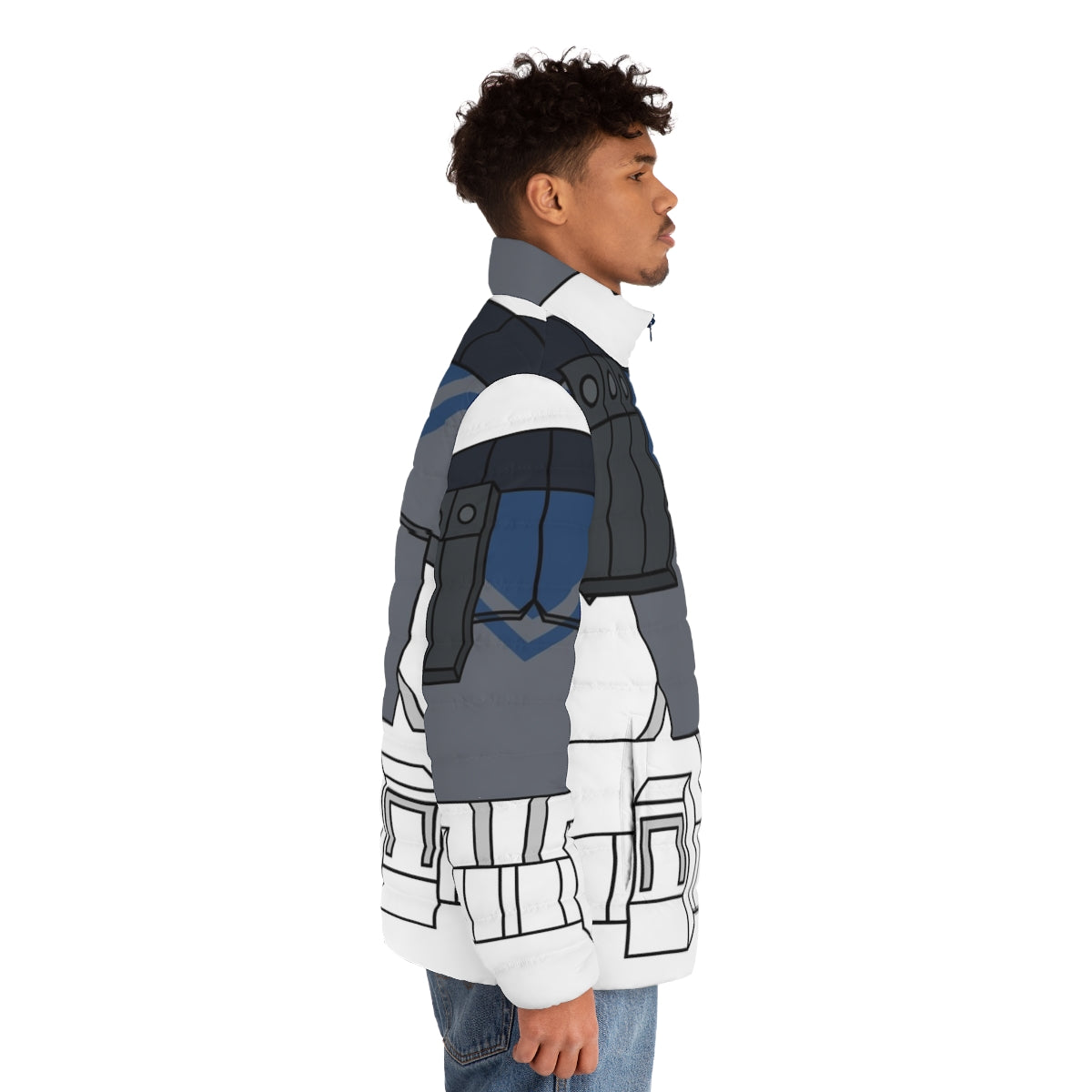 Star Wars Clone Trooper Fives Armor Puffer Jacket with tactical design - men side right