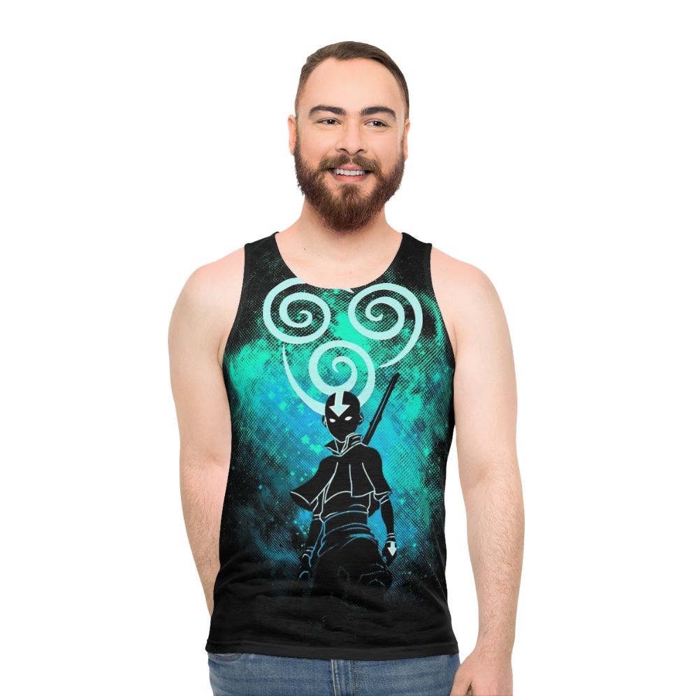 The Last Airbender inspired unisex air art tank top - men