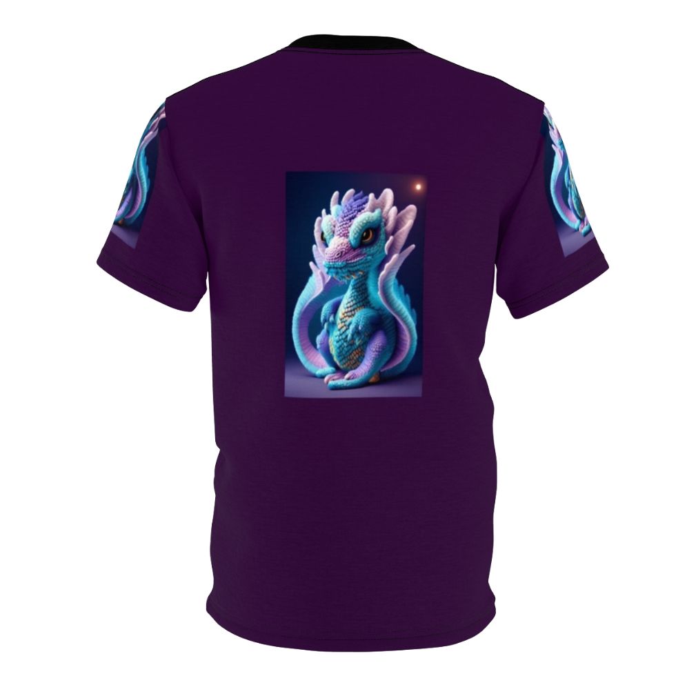 Illustration of a majestic, magical creature in a fantastical, forest setting on a t-shirt - Back