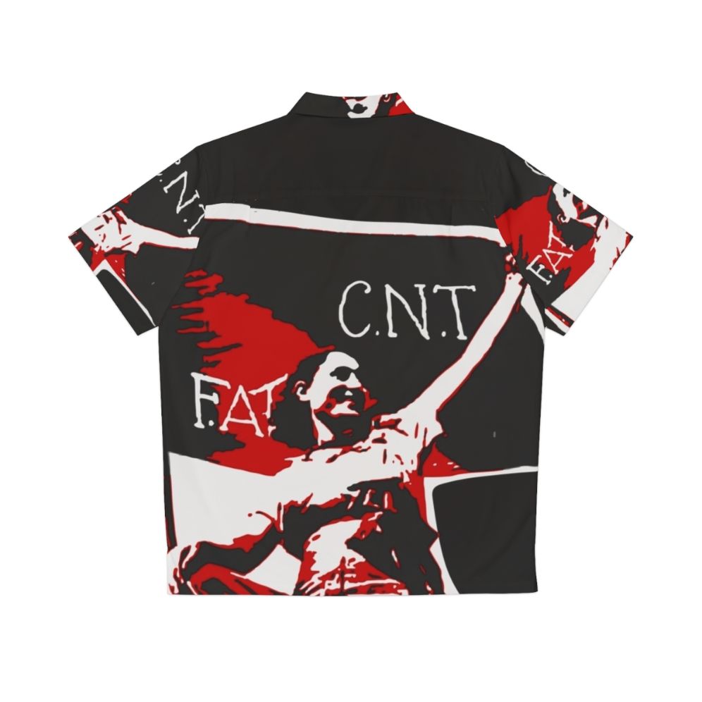 Anarchist CNT Anti-Fascist Hawaiian Shirt - Back