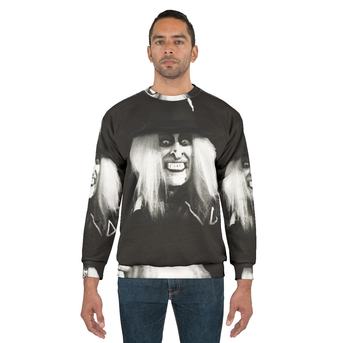 Zombo Black Halloween Sweatshirt - Spooky Graphic Tee - men