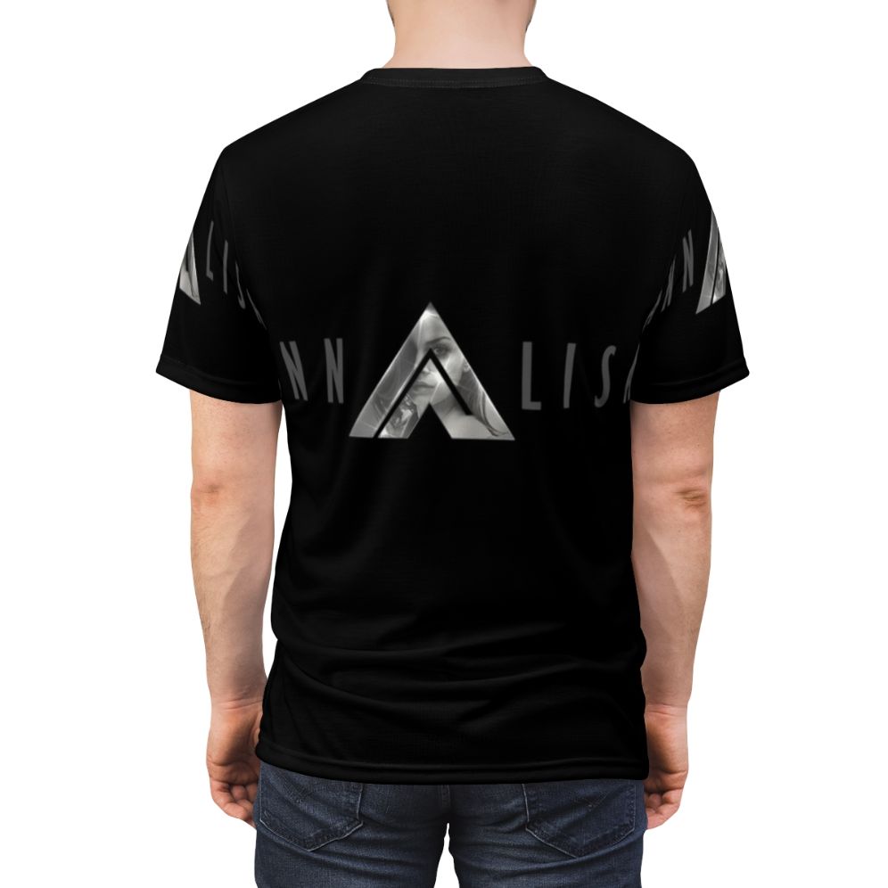 Graphic t-shirt featuring the name "Annalisa Singer" in an Italian-inspired design - men back