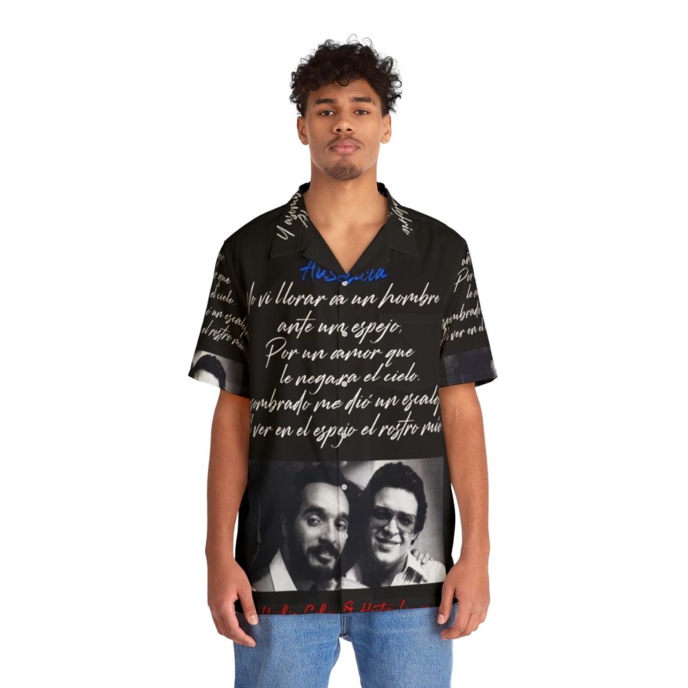 Willie Colon Hector Lavoe Ausencia Hawaiian Shirt featuring salsa and latin music icons - People Front