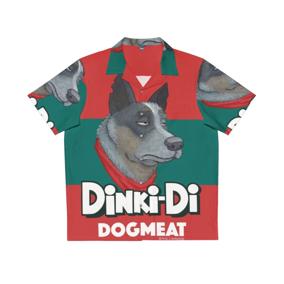 Dinki Di Dogmeat Hawaiian Shirt with Post-Apocalyptic Cartoon Design