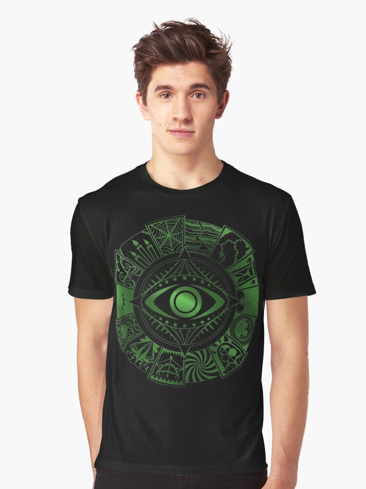 Fears wheel graphic design printed on a t-shirt for men, women, and teens - Men