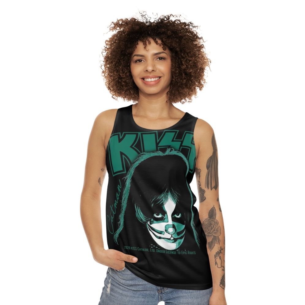 Kiss rock band unisex tank top - women