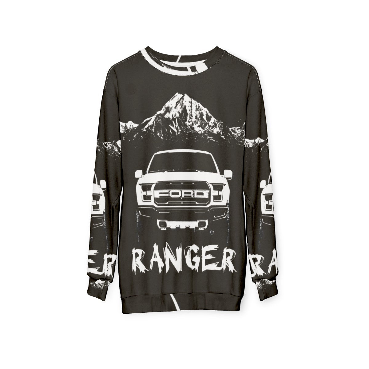 Ford Ranger Sweatshirt with Overlanding and Country Designs - hanging