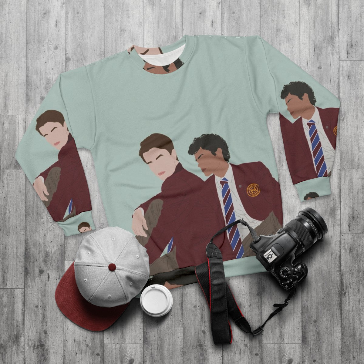 Young Royals Season 3 Prince Wilhelm and Simon Eriksson Sweatshirt - flat lay