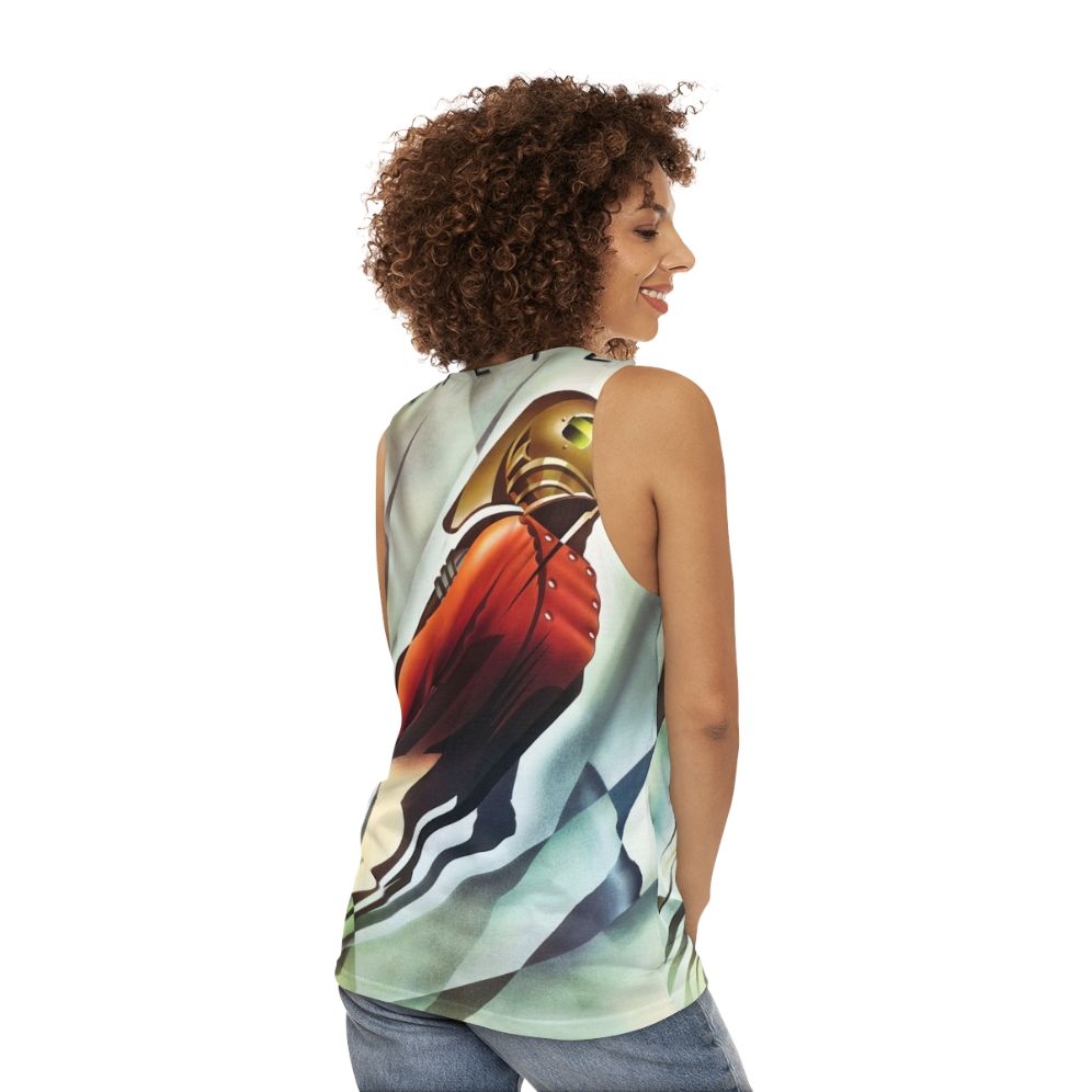 Rocketeer superhero 90s movie unisex tank top - women back