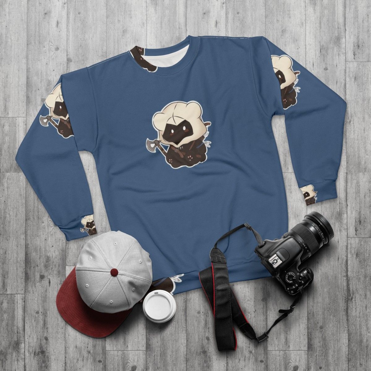 Connor Kenway Assassins Creed III Plushie Sweatshirt - flat lay