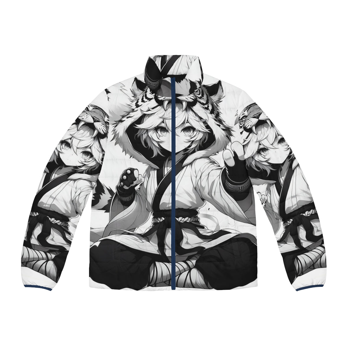 Immortan Joe inspired puffer jacket with Rat Fink design