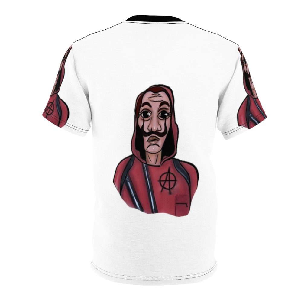 Dali mask t-shirt inspired by the popular TV series Money Heist - Back