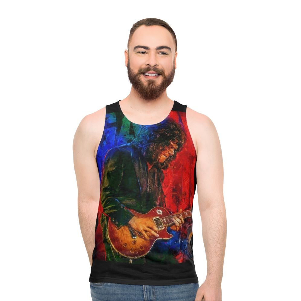 Gary Moore Tribute Portrait Art Unisex Tank Top - men