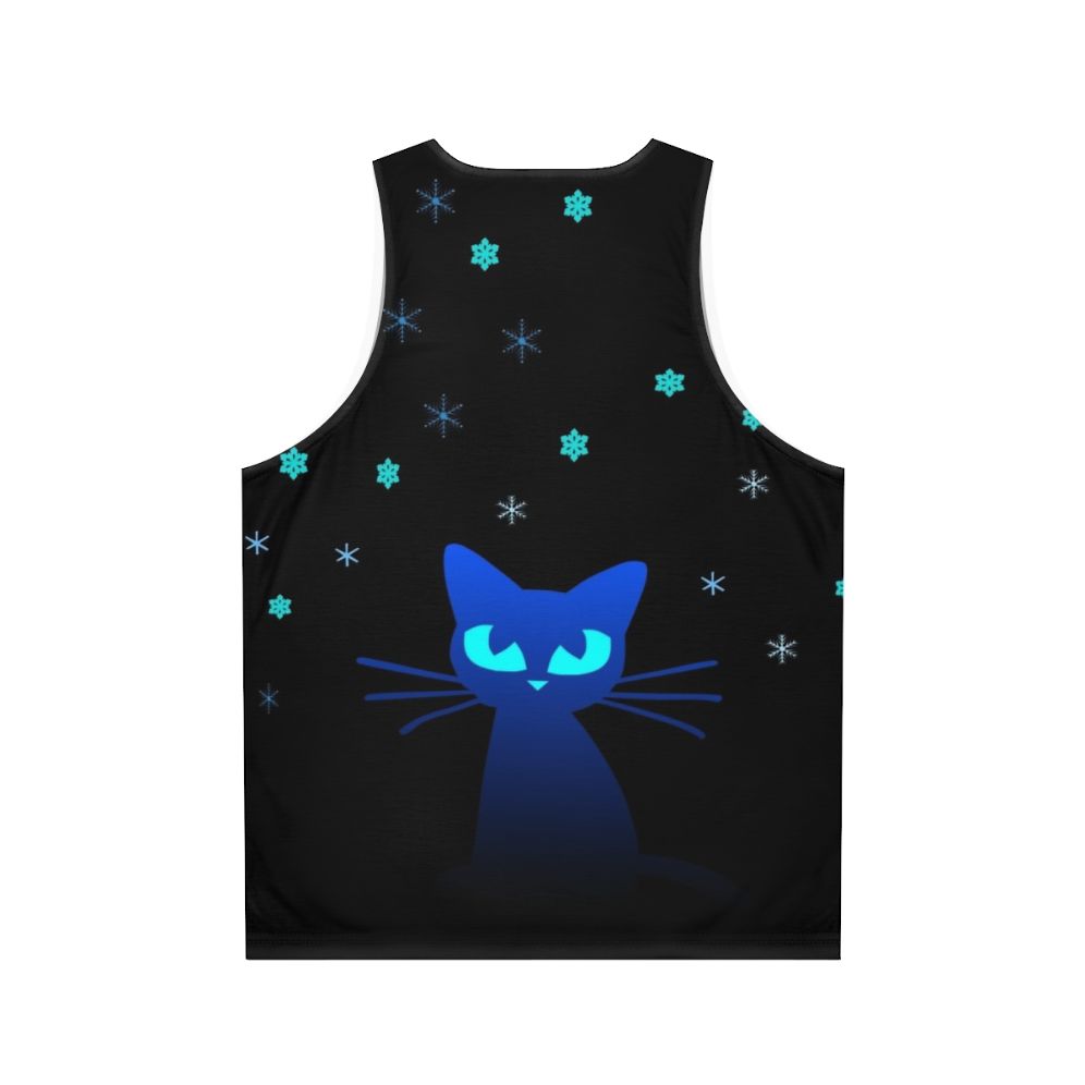 Glow in the dark cat unisex tank top - Back