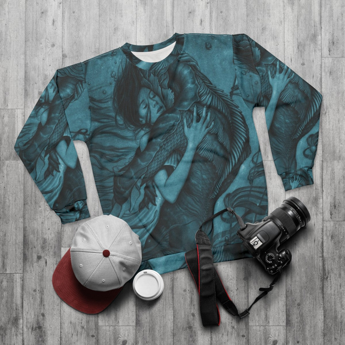 Cozy 'The Shape of Water' Sweatshirt - Science Fiction Love Story - flat lay