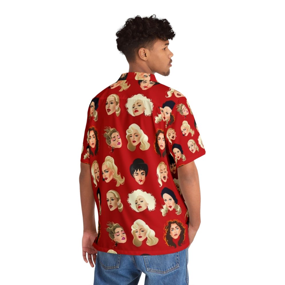 Faces of Madge Hawaiian Shirt featuring Alejandro Mogolloart's music diva artwork - People Back