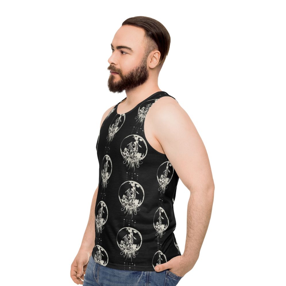 Sleep Token inspired unisex tank top with a moon design - men side