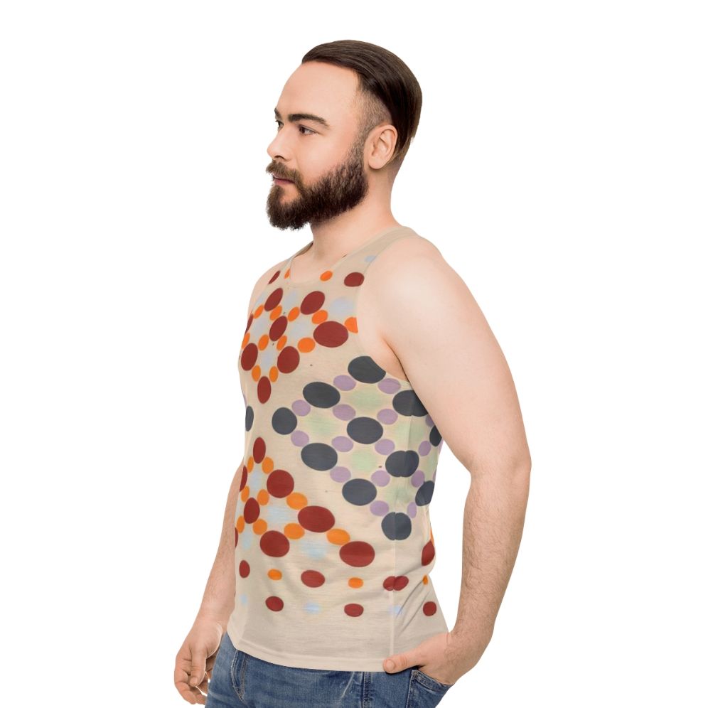 Thomas Downing abstract art geometric unisex tank top - men side