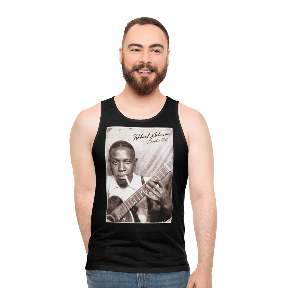 Retro Robert Johnson Delta Blues Unisex Tank Top - men