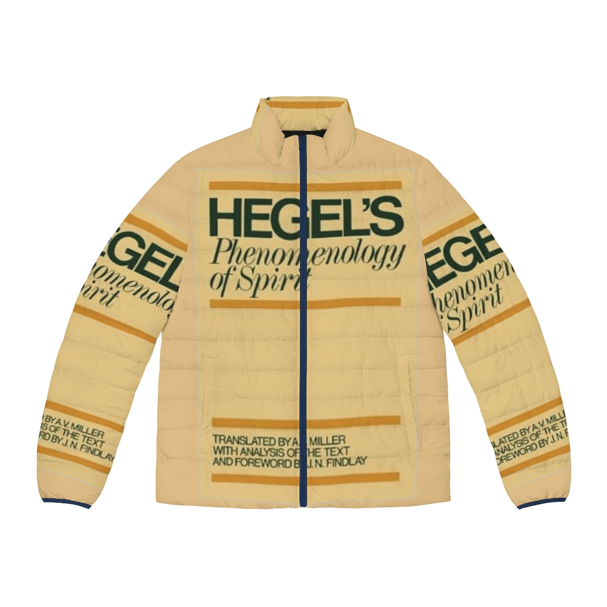 Hegel Phenomenology of Spirit inspired puffer jacket for stylish winter wear