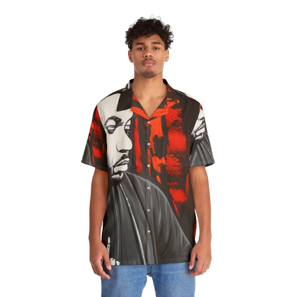 Derrick Carter Hawaiian Shirt with Tropical Pattern - People Front