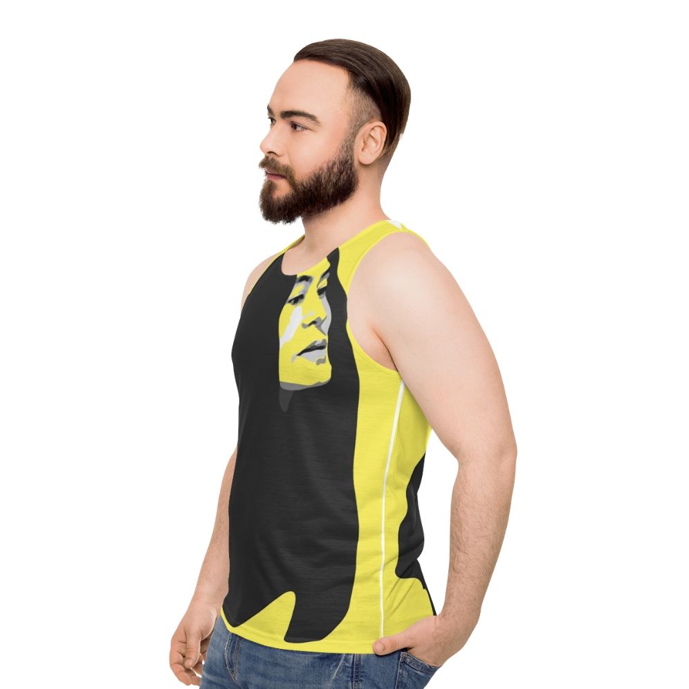 Yoko Ono inspired pop art graphic tank top - men side