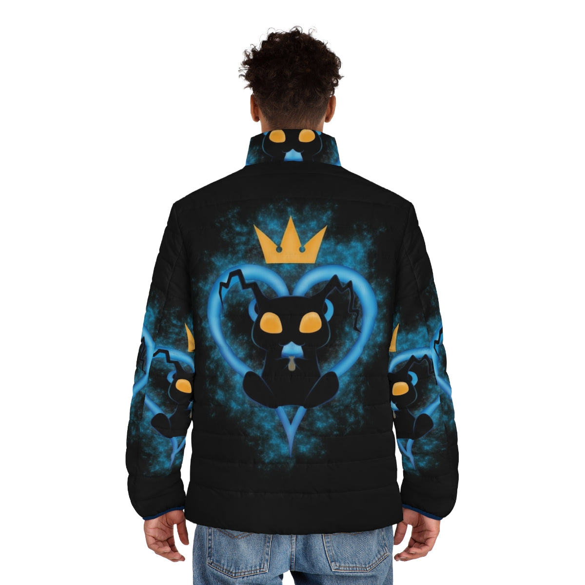 Kingdom Hearts Heartless Ice Cream Puffer Jacket with a kawaii design - men back