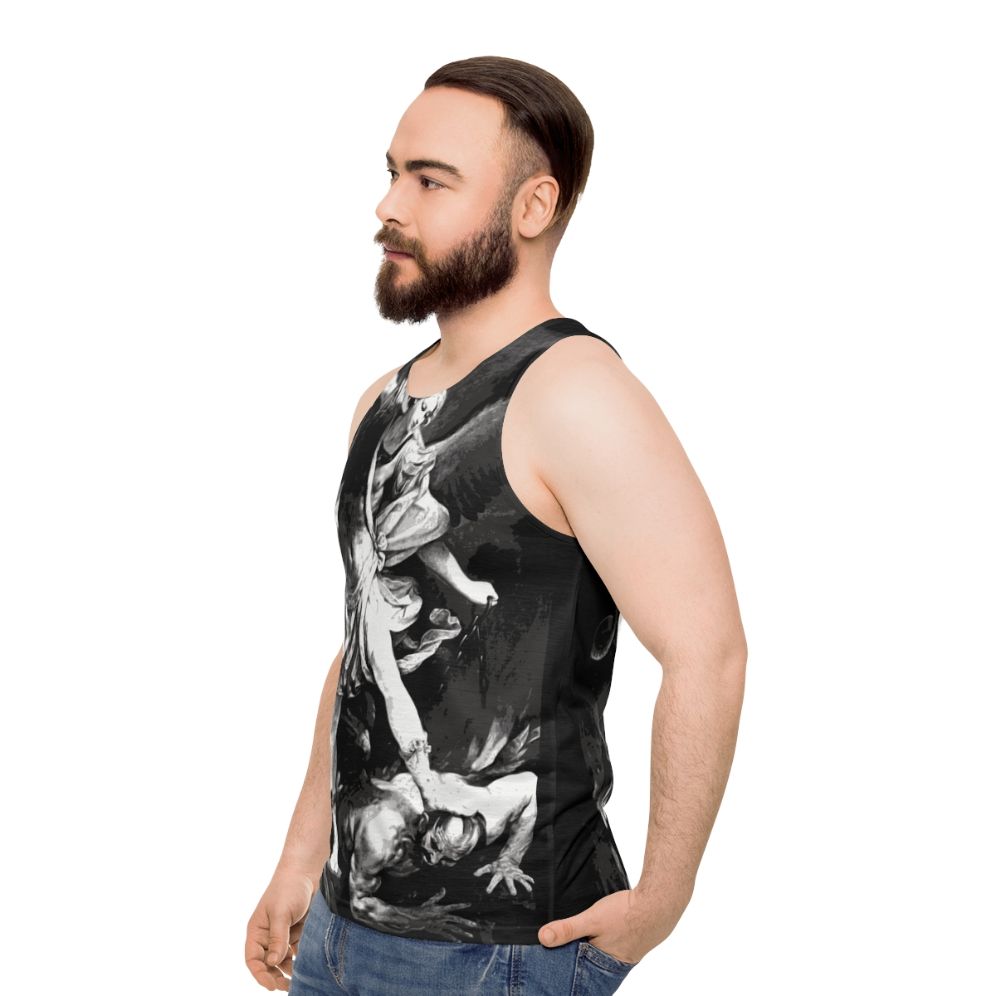 Saint Michael Archangel Unisex Tank Top - men side